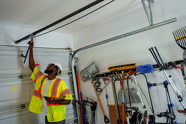 Professional Garage Door Panel Replacement technician working in Fort Dick, CA